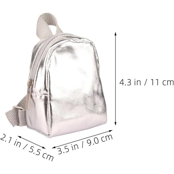 Zaini Miniatura per Bambole 18 Pollici Set 2 Pezzi Accessori Leggeri e Portatili