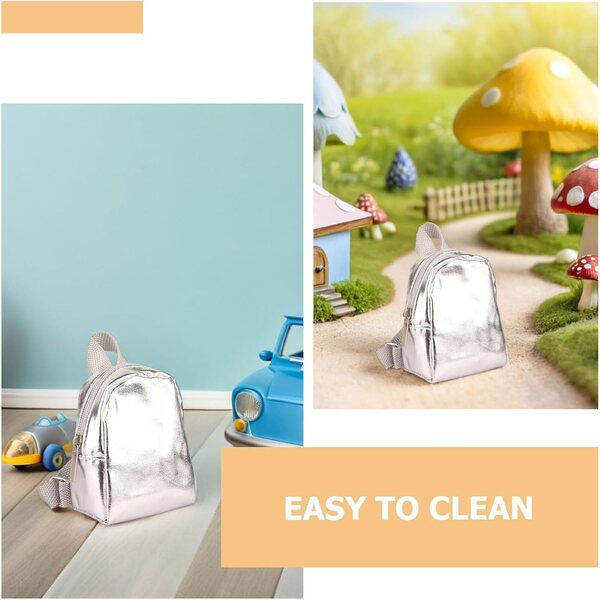 Zaini Miniatura per Bambole 18 Pollici Set 2 Pezzi Accessori Leggeri e Portatili