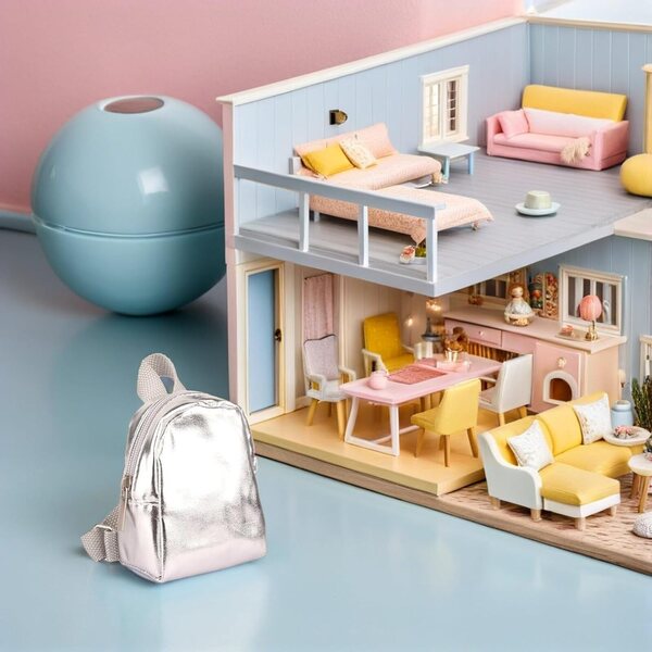 Zaini Miniatura per Bambole 18 Pollici Set 2 Pezzi Accessori Leggeri e Portatili