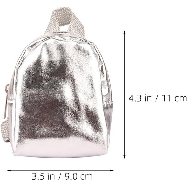Zaini Miniatura per Bambole 18 Pollici Set 2 Pezzi Accessori Leggeri e Portatili