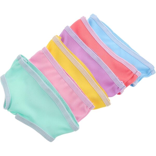 Alasum Mutandine per Bambole 18 Pollici Pannolini Riutilizzabili Set 6 Pezzi Colorati