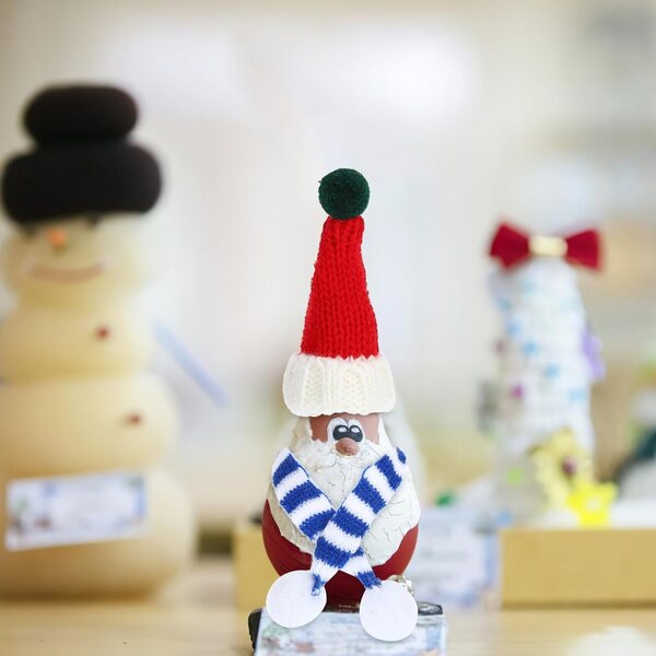 ERINGOGO 5 set mini cappello e sciarpa di lana natalizi per decorazioni e fai da te