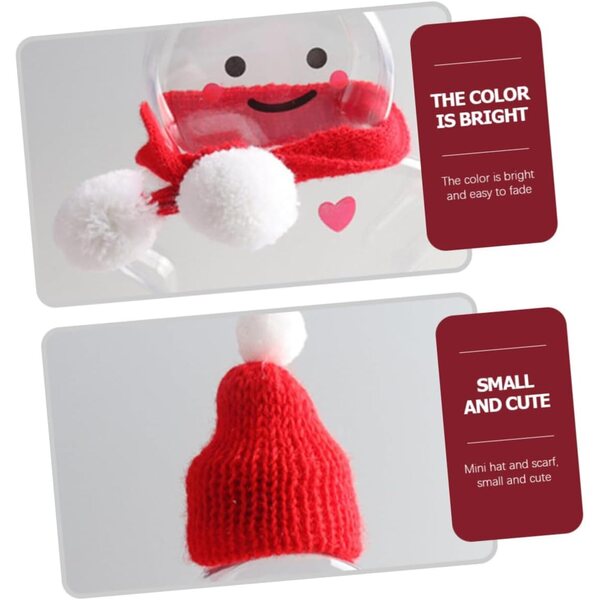 GALPADA 20pz Mini Cappelli e Sciarpe Natalizie Fai da Te per Decorazioni Festive