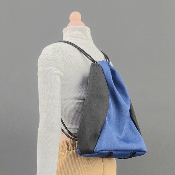 Stoffpuppenrucksack im Maßstab 1:6 für 12-Zoll-Actionfiguren, blau