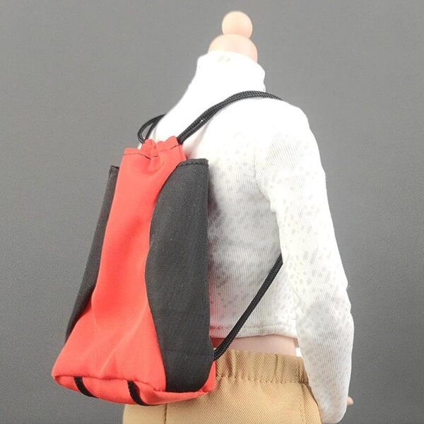 1/6 Miniatur-Rucksack für 30,5-cm-Puppen in Orange aus hochwertigem Stoff