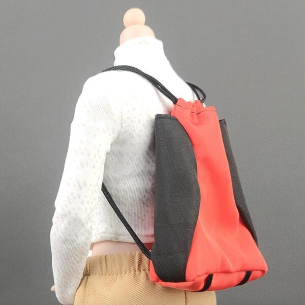 1/6 Miniatur-Rucksack für 30,5-cm-Puppen in Orange aus hochwertigem Stoff