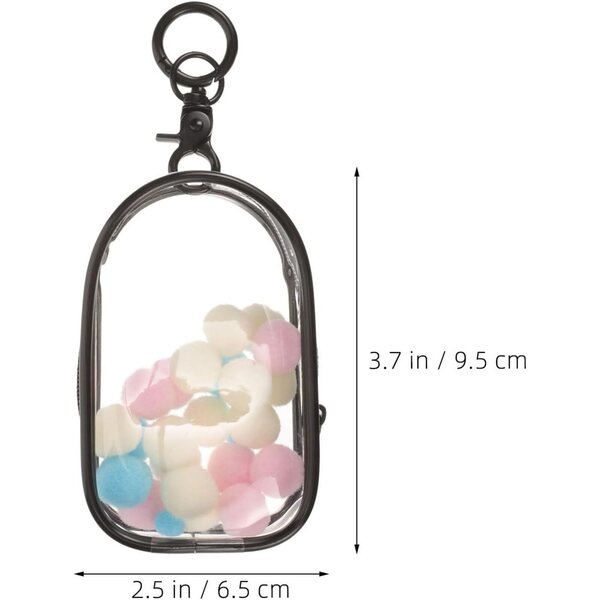 UPKOCH 3-teilige transparente Puppen-Präsentationstasche mit Reißverschluss und Schlüsselring