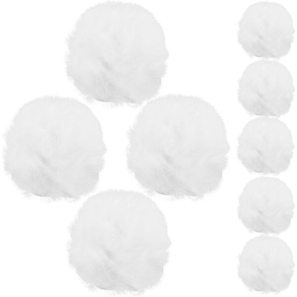 Set 10 Code Di Coniglio Pelose Bianche Con Spilla, Accessori Costume Morbidi Per Feste