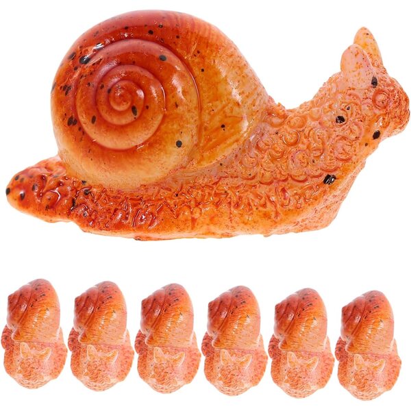 7 pezzi lumache decorative in resina per micro paesaggi e giardini in miniatura