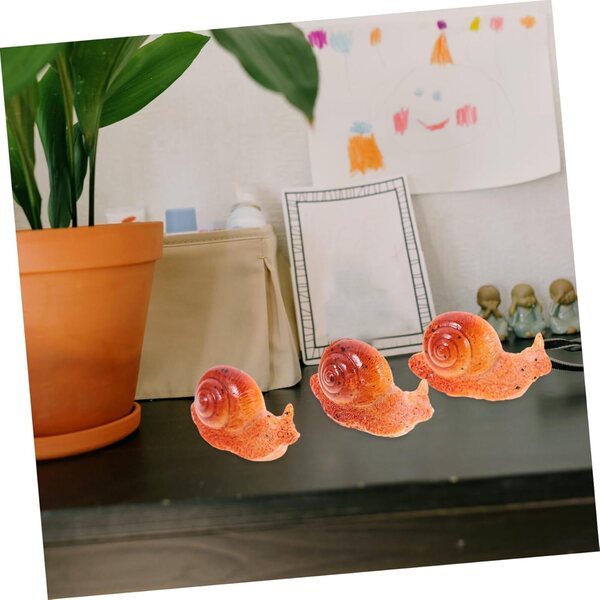 7 pezzi lumache decorative in resina per micro paesaggi e giardini in miniatura