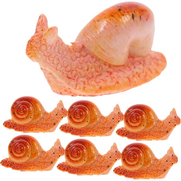 7 pezzi lumache decorative in resina per micro paesaggi e giardini in miniatura
