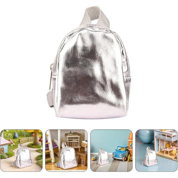 Alasum Set 2 Mini Zaini per Bambole con Cerniera, Accessori Resistenti e Portatili