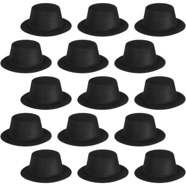 DECHOUS 15 schwarze Mini-Zylinder für kreative DIY-Dekorationen