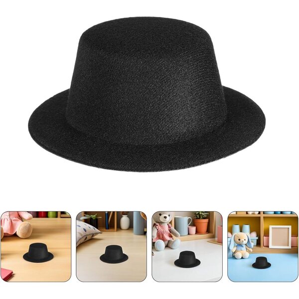 DECHOUS 15 schwarze Mini-Zylinder für kreative DIY-Dekorationen