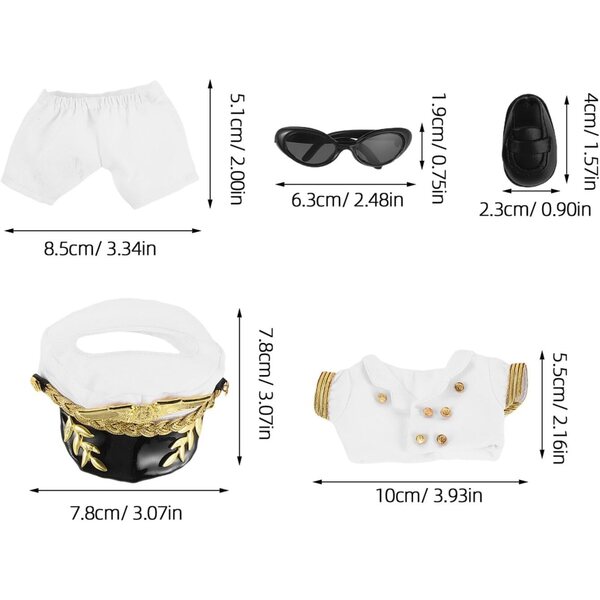 GALPADA Piloten-Outfit-Set für Puppen mit Hut und Zubehör – Universalgrößen