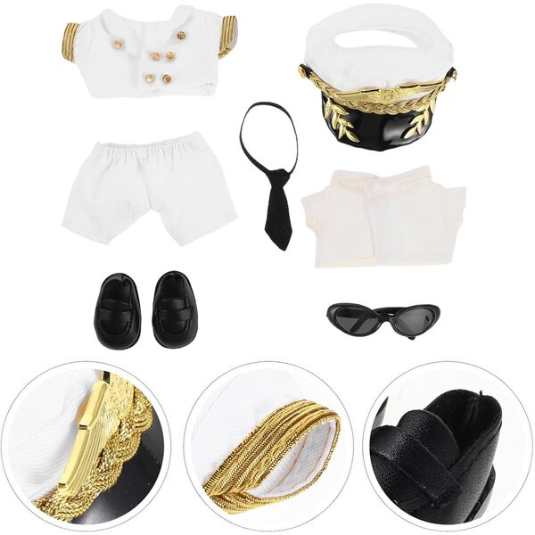GALPADA Piloten-Outfit-Set für Puppen mit Hut und Zubehör – Universalgrößen