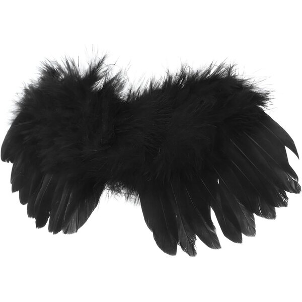 D’Angelo Miniatura 15-20 CM in Cotone Morbido per Bambole Nero, Accessorio Costume Cosplay