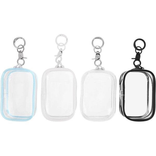DECHOUS Organizer Trasparente per Bambole con Cerniera e Portachiavi - Set 4 Pezzi
