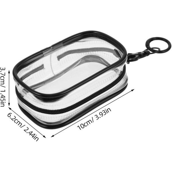 DECHOUS Organizer Trasparente per Bambole con Cerniera e Portachiavi - Set 4 Pezzi