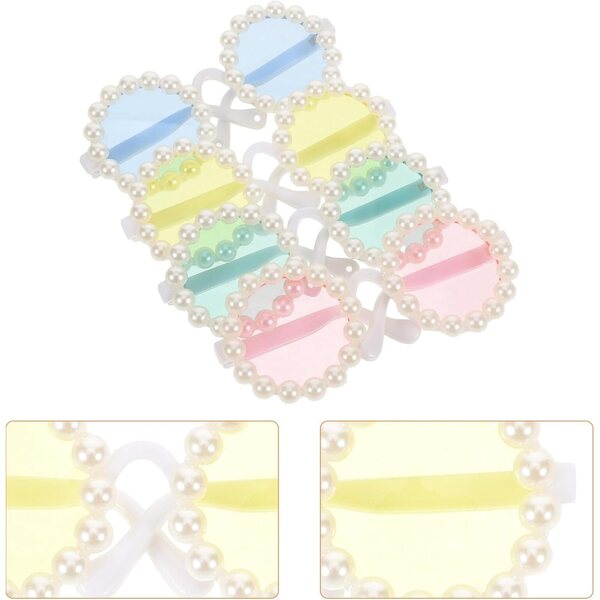 KOMBIUDA 4 Occhiali Miniatura per Bambole con Lenti Colorate - Accessori Decorativi Realistici