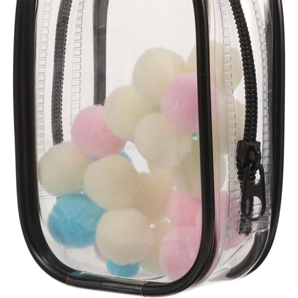 Borsa Porta Mini Bambole 2 Pezzi con Portachiavi e Accessorio Peluche Trasparente