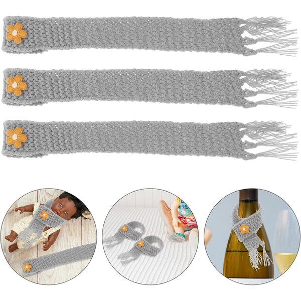 Mikinona 5 pezzi Mini Sciarpa in Lana regolabile per Bambole e Artigianato DIY