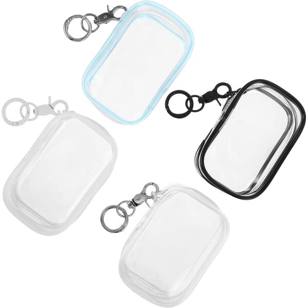 BESPORTBLE Set 4 Borse Trasparenti Protettive in PVC per Peluche e Bambole con Cerniera