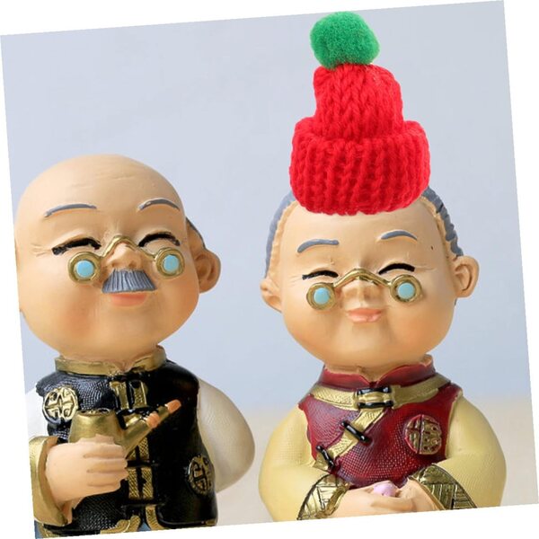 PLAFOPE Mini Cappelli e Sciarpe di Natale in Maglia - Set 12 Pezzi per Decorazioni Fai da Te