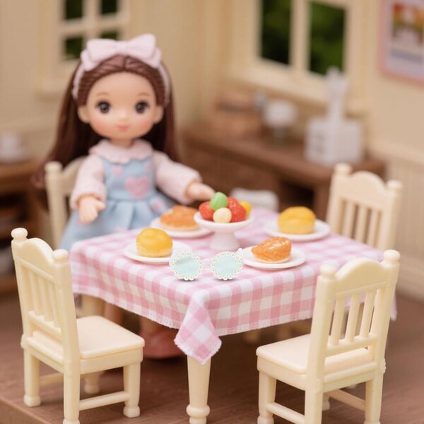 Beaupretty Set mit 4 Miniaturgläsern für Puppenhäuser, farbige Kunststoffrahmen