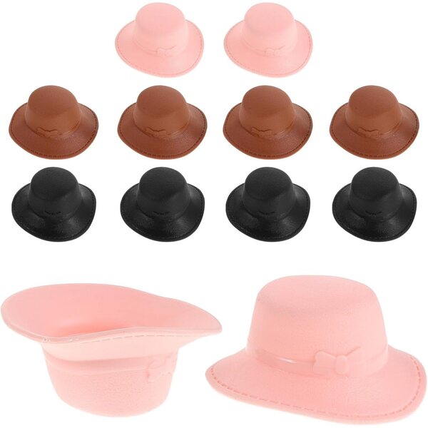 12 Mini Cappelli per Bambole Principessa Natale Accessori Decorativi Fai da Te