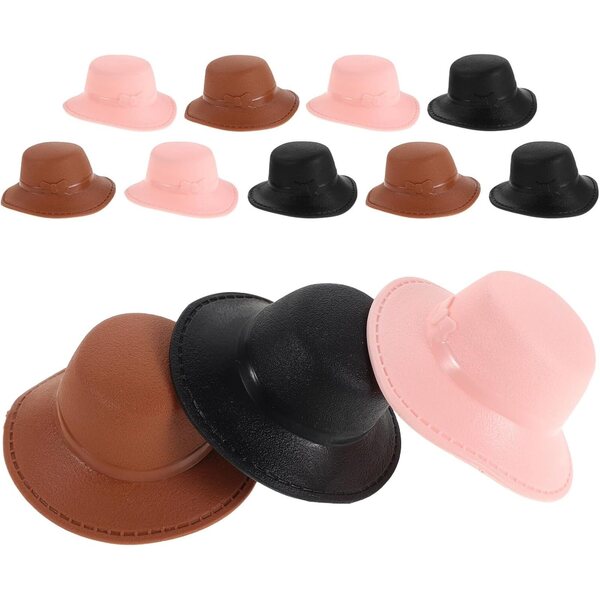 12 Mini-Prinzessin-Hüte für Puppen, farbenfrohe weihnachtliche Deko-Accessoires