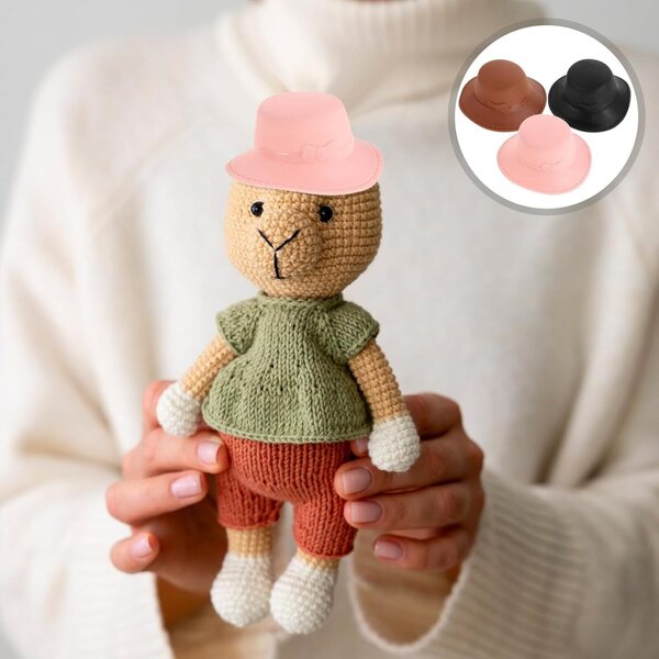 12 Mini-Prinzessin-Hüte für Puppen, farbenfrohe weihnachtliche Deko-Accessoires