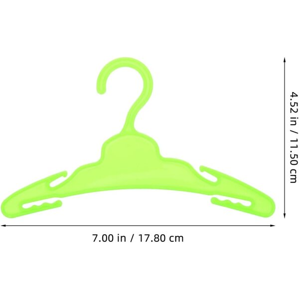 Mini Grucce in Plastica 18 Pollici per Bambole Set 10 Accessori Armadio Cameretta