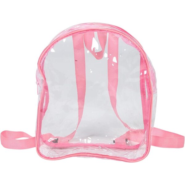 ORFOFE Zaino Porta Bambole in PVC Trasparente Rosa, Compatto e Impermeabile