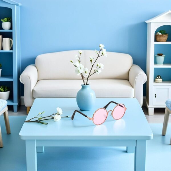 3 Occhiali in Metallo Pieghevoli per Bambole Miniatura Casa Accessori Creativi