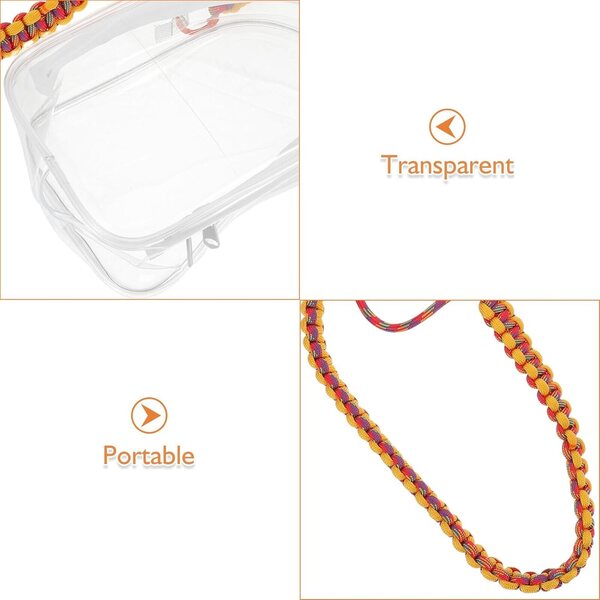 VICASKY Transparante organizertas van stevig PVC met schouderband voor speelgoed en collecties