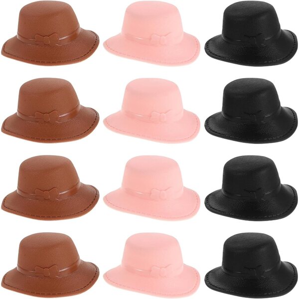 HEMOTON 12 Mini Cappelli da Principessa per Bambole, Decorazioni Natalizie e Artigianato