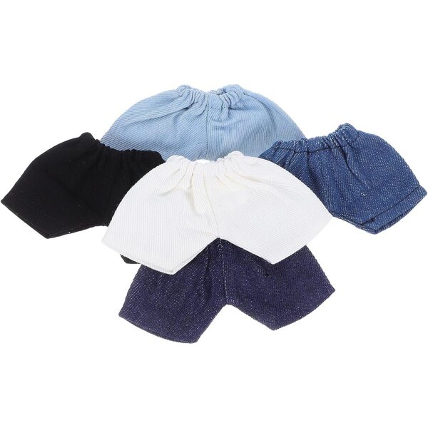 5 Pantaloncini Colorati in Cotone per Bambole 20 cm con Vita Elastica - Mini Shorts Casual