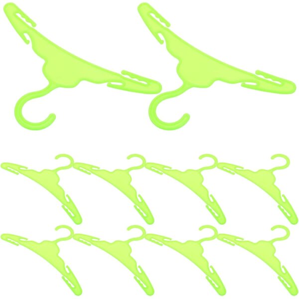 ifundom Mini-Kunststoff-Kleiderbügel für 18-Zoll-Puppen, 10-teiliges Set für Kleiderschränke und Puppenhäuser