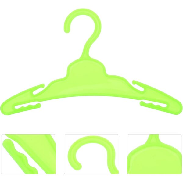 ifundom Mini-Kunststoff-Kleiderbügel für 18-Zoll-Puppen, 10-teiliges Set für Kleiderschränke und Puppenhäuser