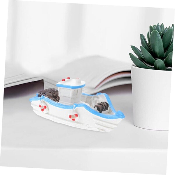 Cabilock Kit Decorazioni Mini Barche in Resina per Casa, Ufficio e Acquari