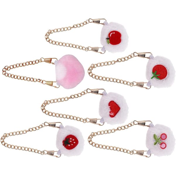 Vaguelly 6 Mini Borse a Tracolla in Peluche a Forma di Frutta per Bambole BJD