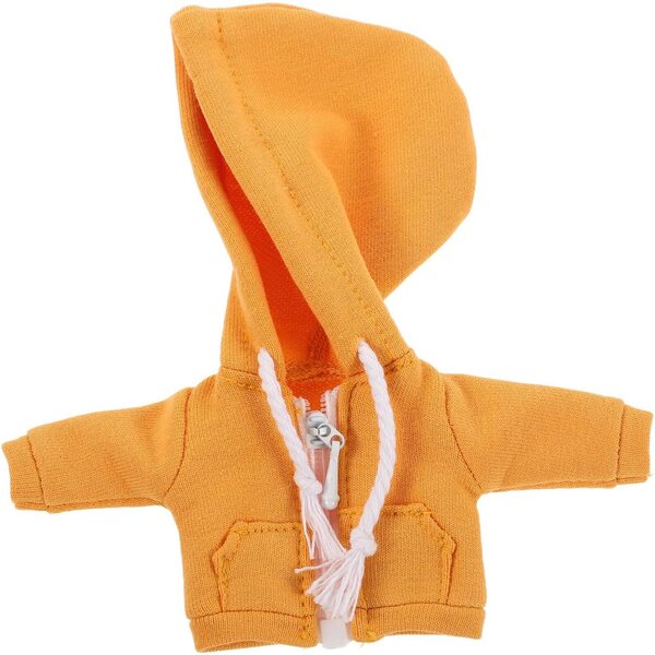 Felpa Gialla con Cappuccio per Bambole Miniatura 12 cm - Abbigliamento DIY Creativo