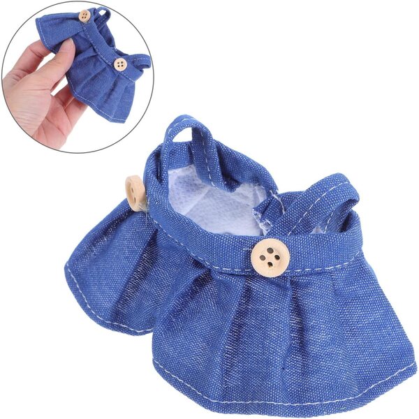 Didiseaon 4 Stück 17 cm Puppenkleidung, Plüschstoffrock und Overall