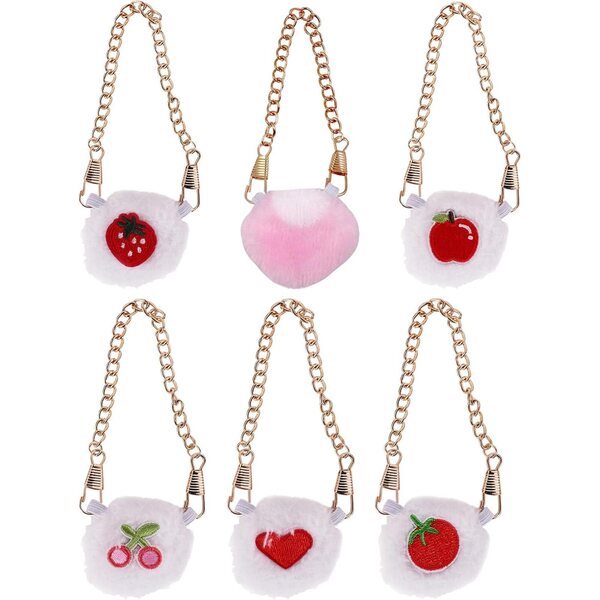 BESPORTBLE 6 Mini Borse a Tracolla in Peluche a Tema Frutta per Bambole BJD