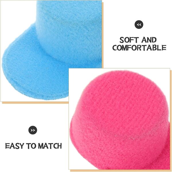 10 Mini Cappelli Baseball per Bambole Colorati in EVA, Morbidi e Leggeri per Progetti Creativi