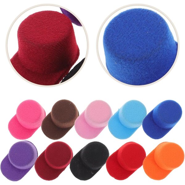 10 Mini Cappelli Baseball per Bambole Colorati in EVA, Morbidi e Leggeri per Progetti Creativi