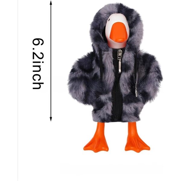 7" Weißes Desk Goose Kapuzenkleid - Weiche, dekorative Kleidung