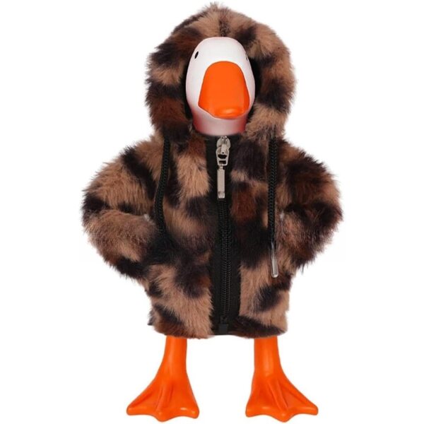 7" Weißes Desk Goose Kapuzenkleid - Weiche, dekorative Kleidung
