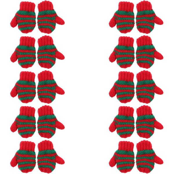 20 Miniatur-Weihnachtshandschuhe für Puppenhäuser – DIY-Dekorationen